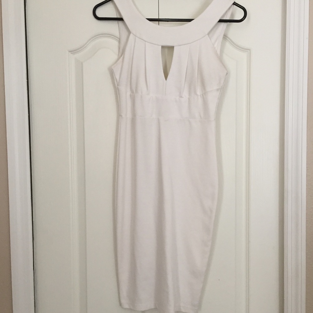 White Key Hole Dress