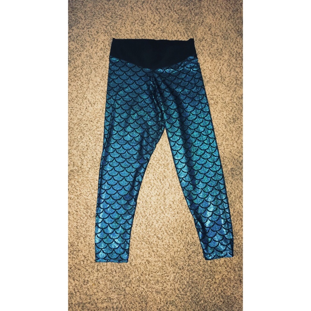Holographic MERMAID tummy control Yoga Pants