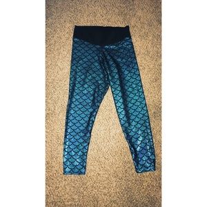Holographic MERMAID tummy control Yoga Pants