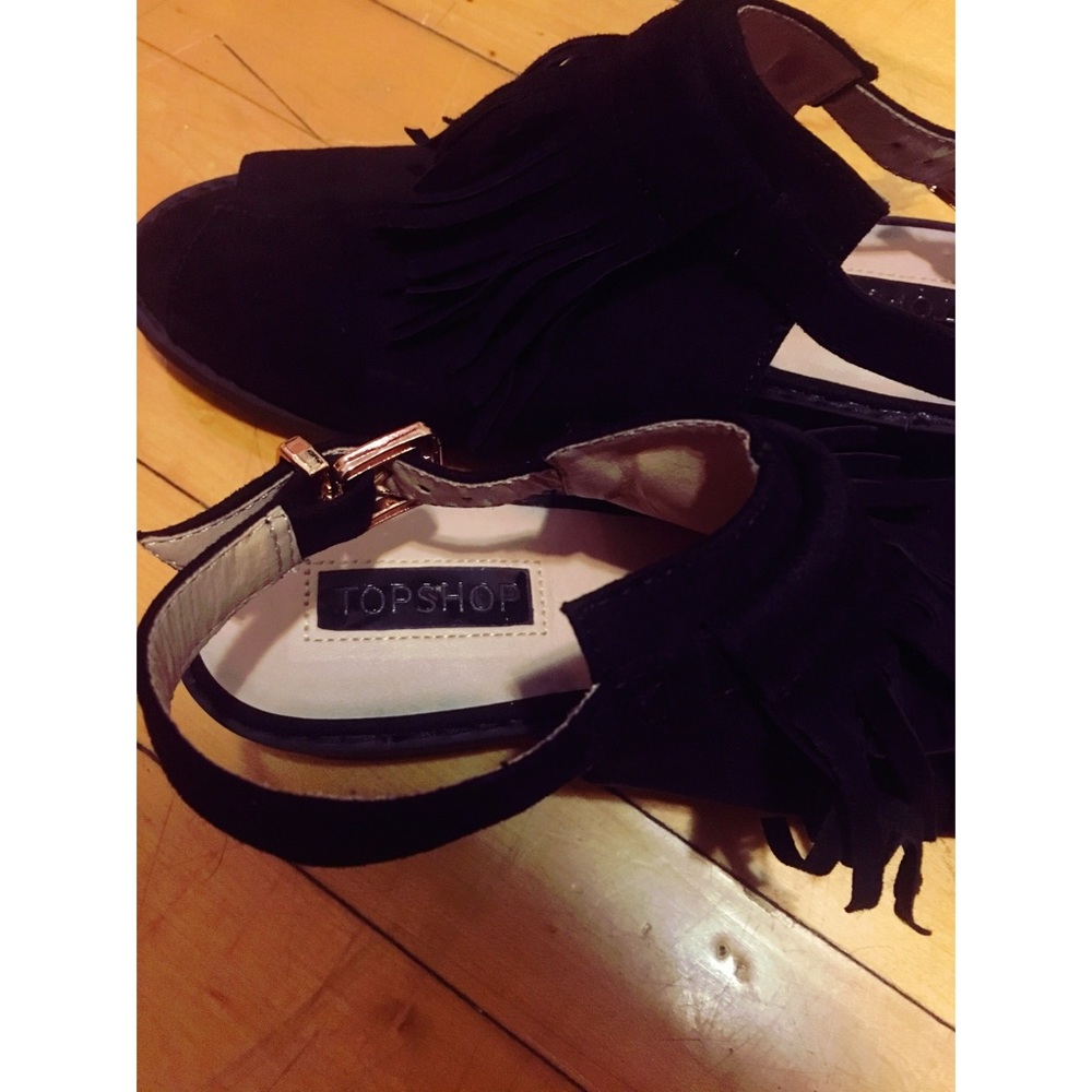 Top shop fringe shoe boots