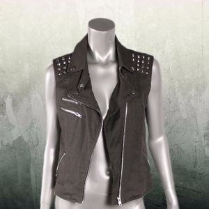 Studded Moto Biker Vest
