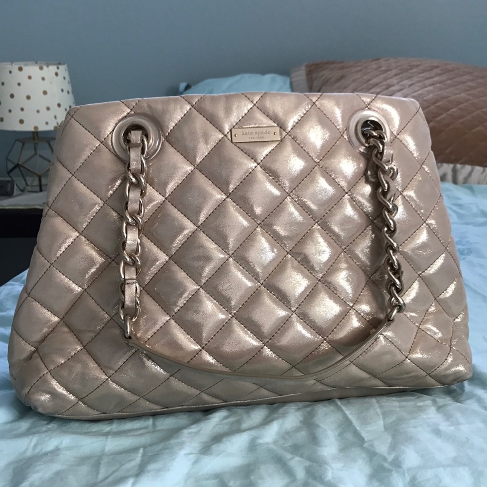 Kate Spade metallic gold lamb leather bag