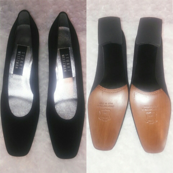 Stuart Weitzman Black Suede Marymid Pumps 7 1/2New - Picture 3 of 7