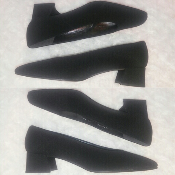 Stuart Weitzman Black Suede Marymid Pumps 7 1/2New - Picture 5 of 7