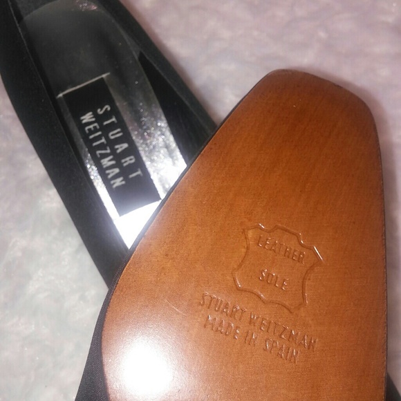 Stuart Weitzman Black Suede Marymid Pumps 7 1/2New - Picture 6 of 7