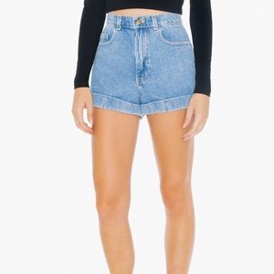 American Apparel Denim High-Waist Shorts