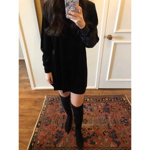 Zara velvet dress (black)