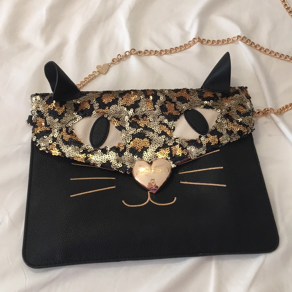 Betsy Johnson cat purse