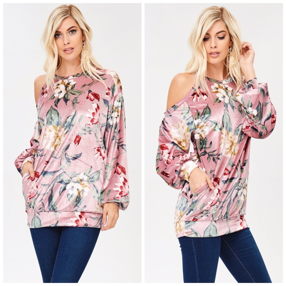 LAST 1! 😊Velvet Super Soft Sweatshirt with Pocket - Picture 2 of 2