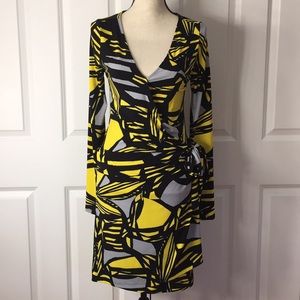 Express multicolored wrap dress