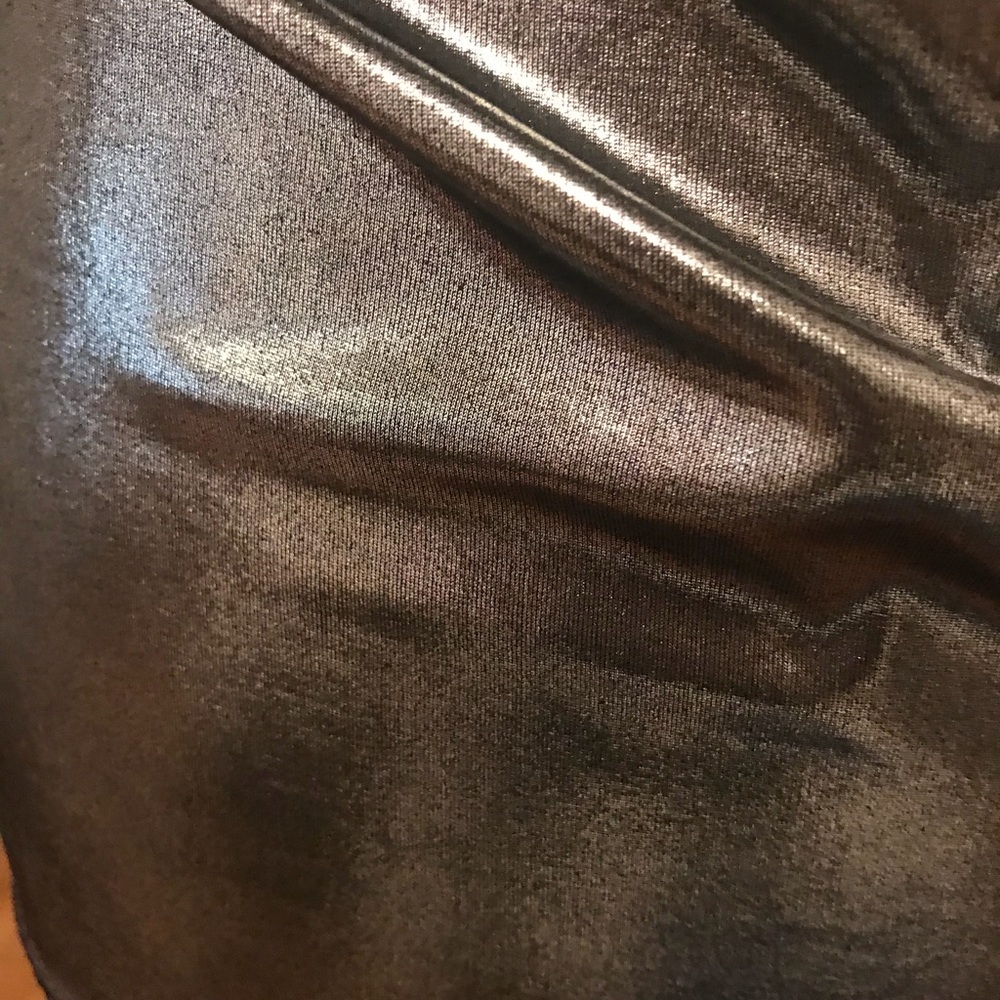 Tart silver metallic dressy cowl neck tank top - Picture 5 of 5