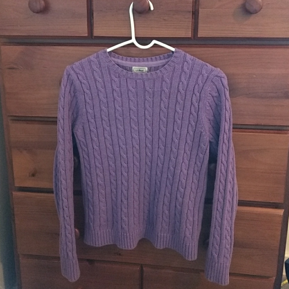 Lavender Cable Knit Sweater