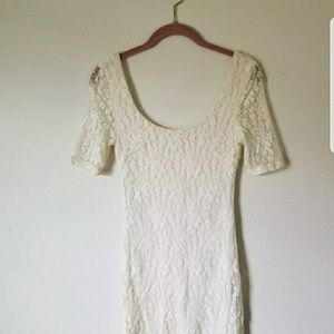 Volcom Cream Lace Dress