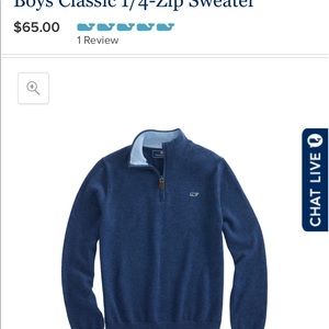Vineyard Vines 1/4 zip sweater