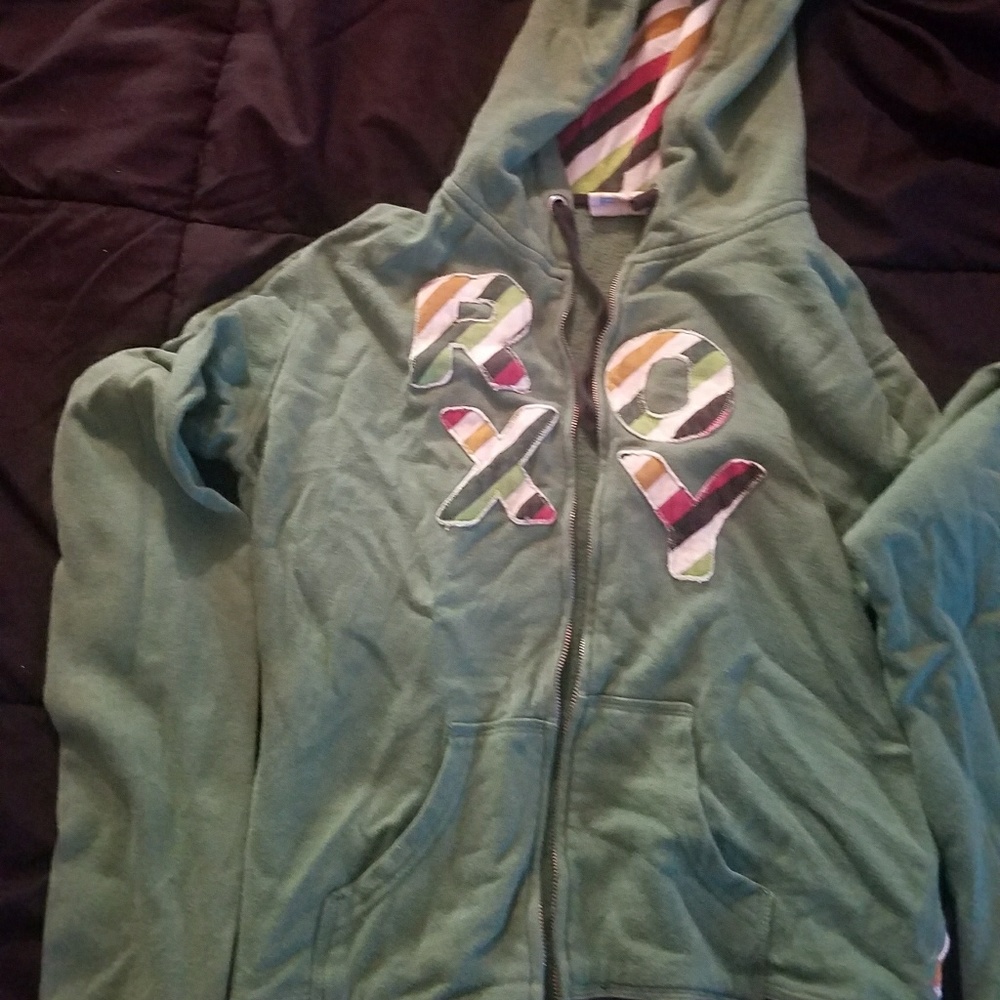 Green Roxy hoodie - Picture 2 of 3