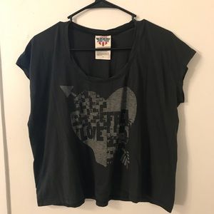 VANS black love crop top