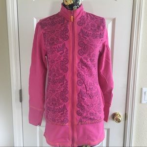 🎄Disney Parks Long Jacket Pink Paisley mickey SzS