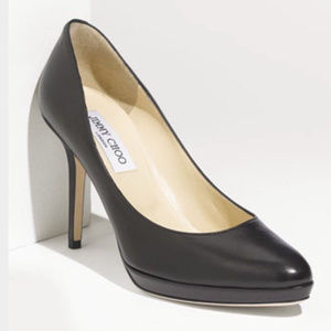 Jimmy Chop Aimee Black Leather Italy Pumps 37