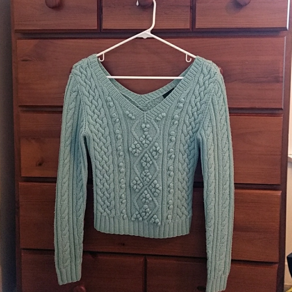 Hand Knit Cropped Sweater