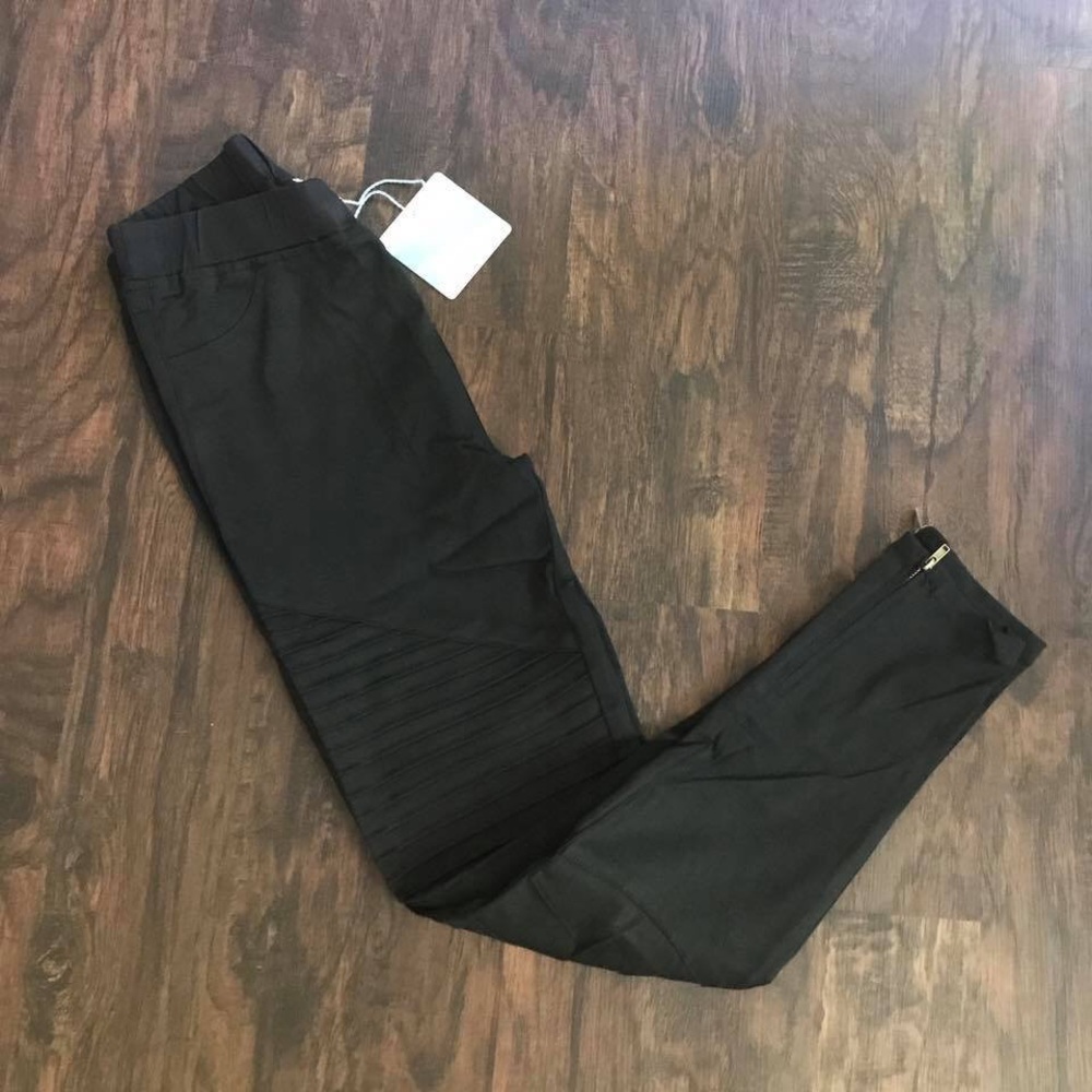 Black Umgee Moto Jeggings