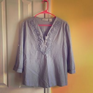 Women’s Tantrums blue/white striped Large blouse