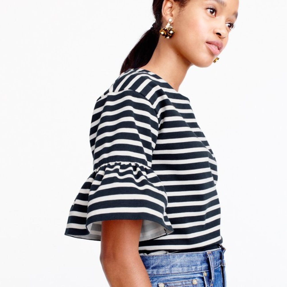 J.Crew Ruffle Sleeve Top