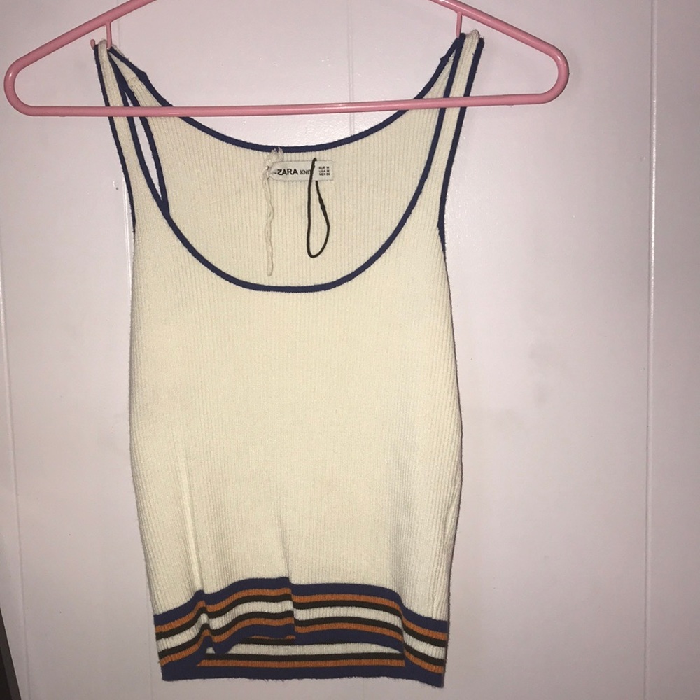 Zara cropped knit tank