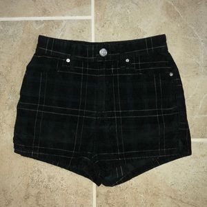 BDG High Rise Corduroy Plaid Shorts