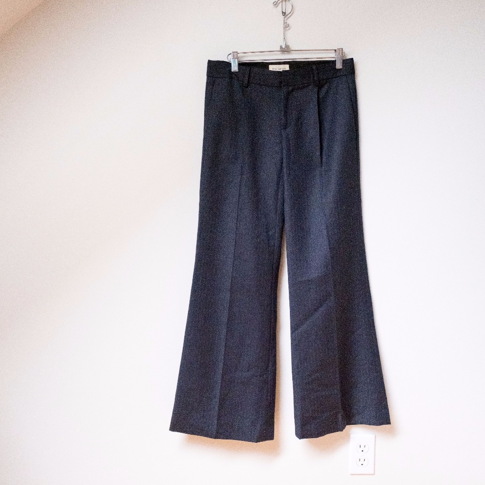 navy oversized pinstripe trousers