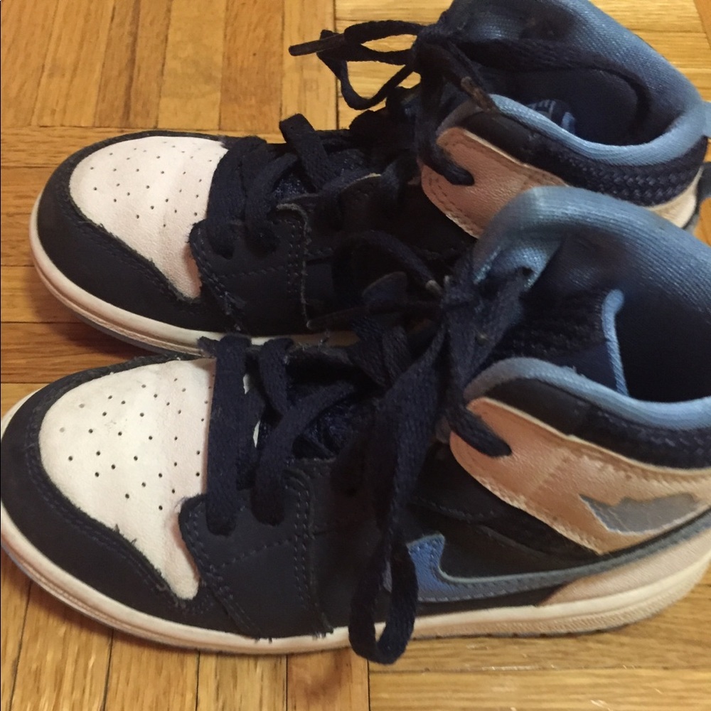 Blue and white Nike Air Jordan 1 - Size 10