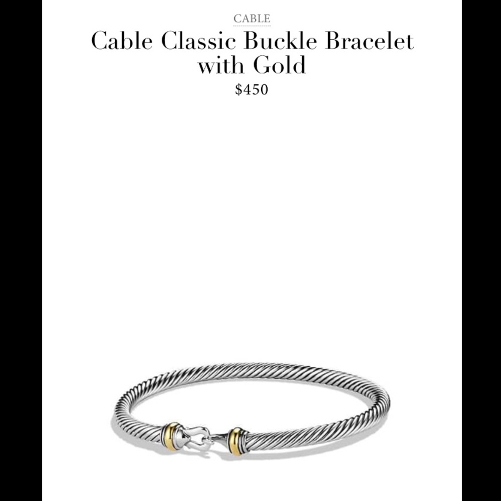 Cable Classic Buckle Bracelet with Gold