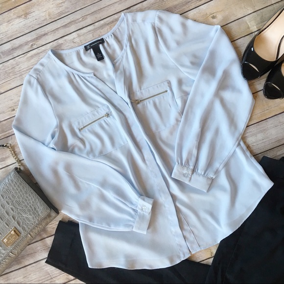 INC International Concepts Tops - 🎉 2/$10 Sale! INC Periwinkle Long Sleeve Blouse