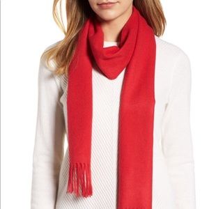 Nordstrom 100% cashmere red scarf