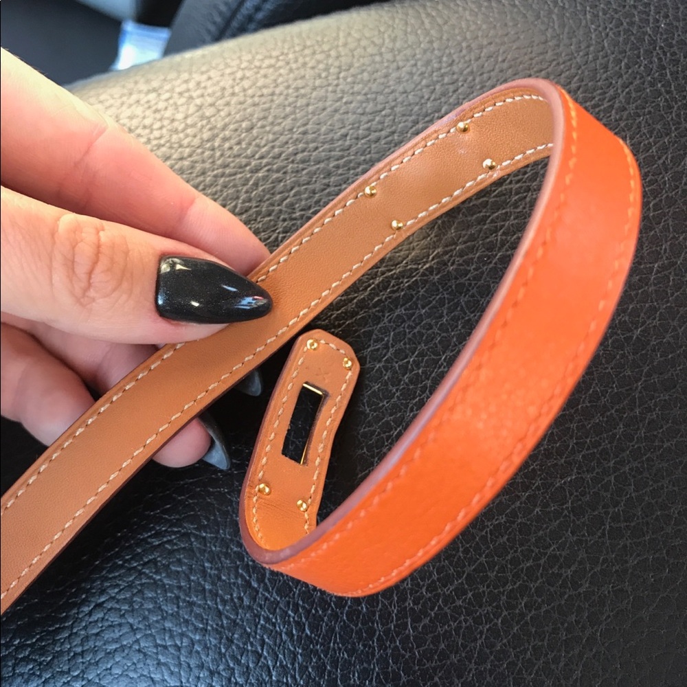 Authentic Hermes Kelly bracelet sz x small orange - Picture 3 of 8