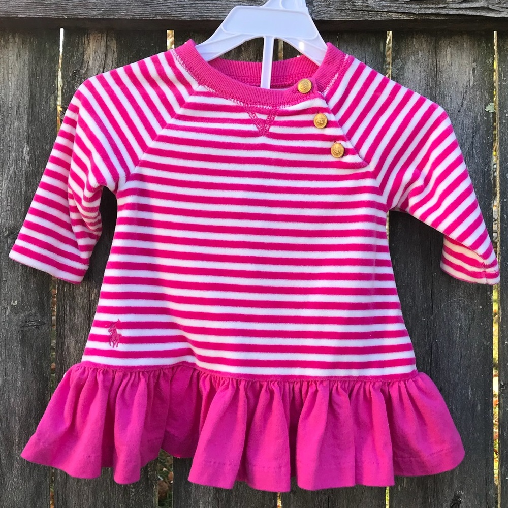 Ralph Lauren terry baby dropped hem dress.