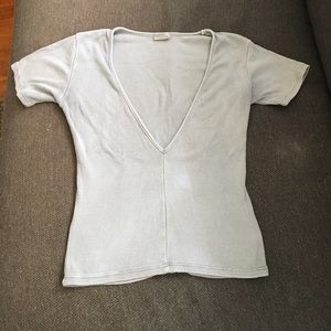 Soft Light Blue Brandy Melville V Neck