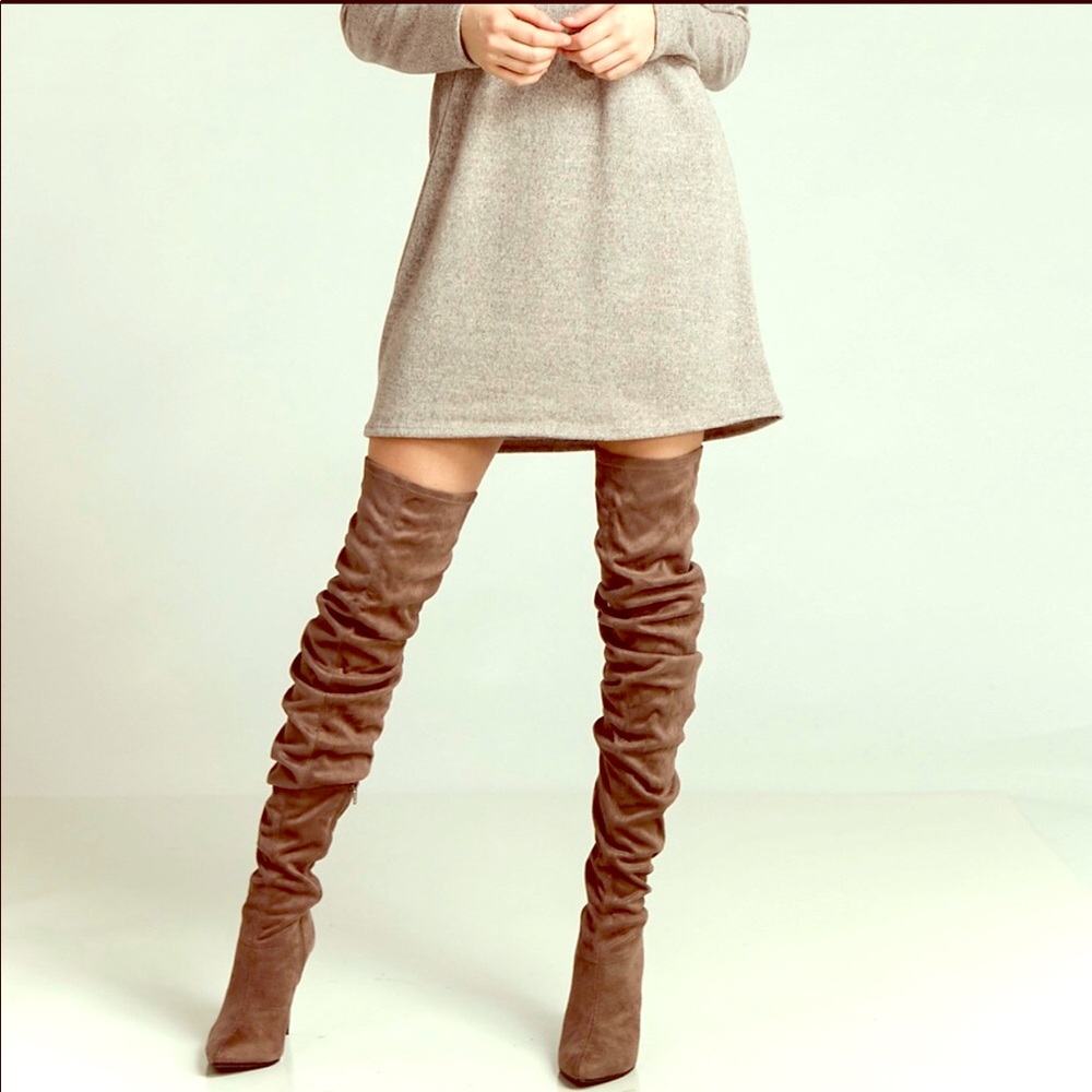 🚨SALE🚨 Faux Suede Over the Knee Boots