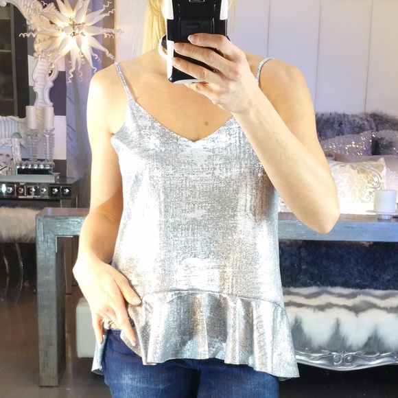 "SASSY IN SILVER" Metallic top - Picture 2 of 4