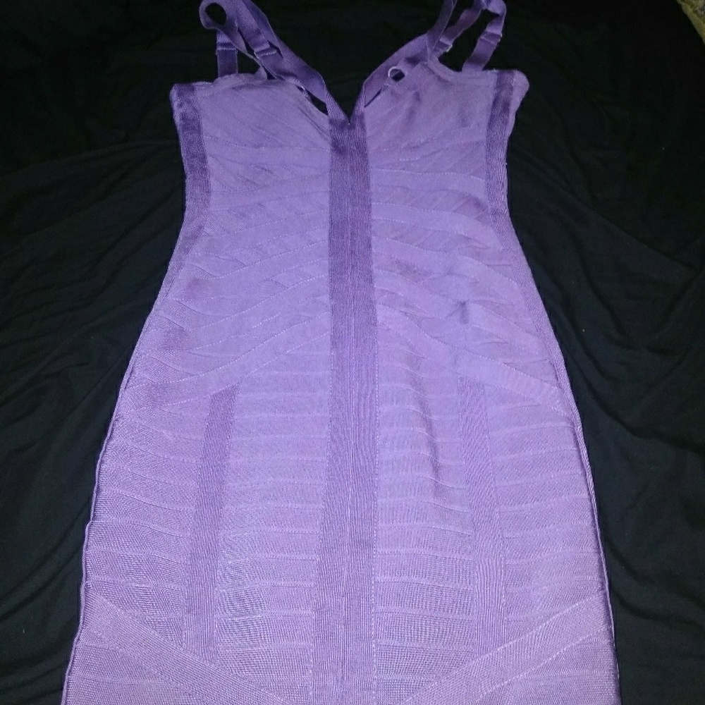 Purple bandage dress