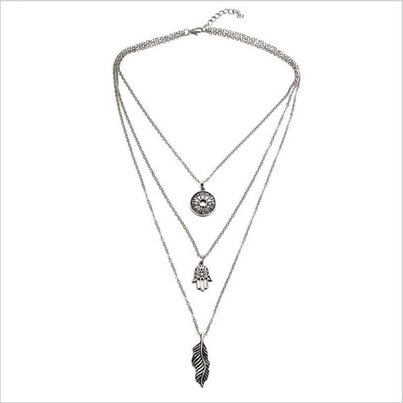 New Layered Silver Zodiac Pendant Necklace - Picture 4 of 6