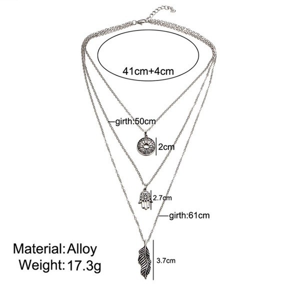 New Layered Silver Zodiac Pendant Necklace - Picture 6 of 6