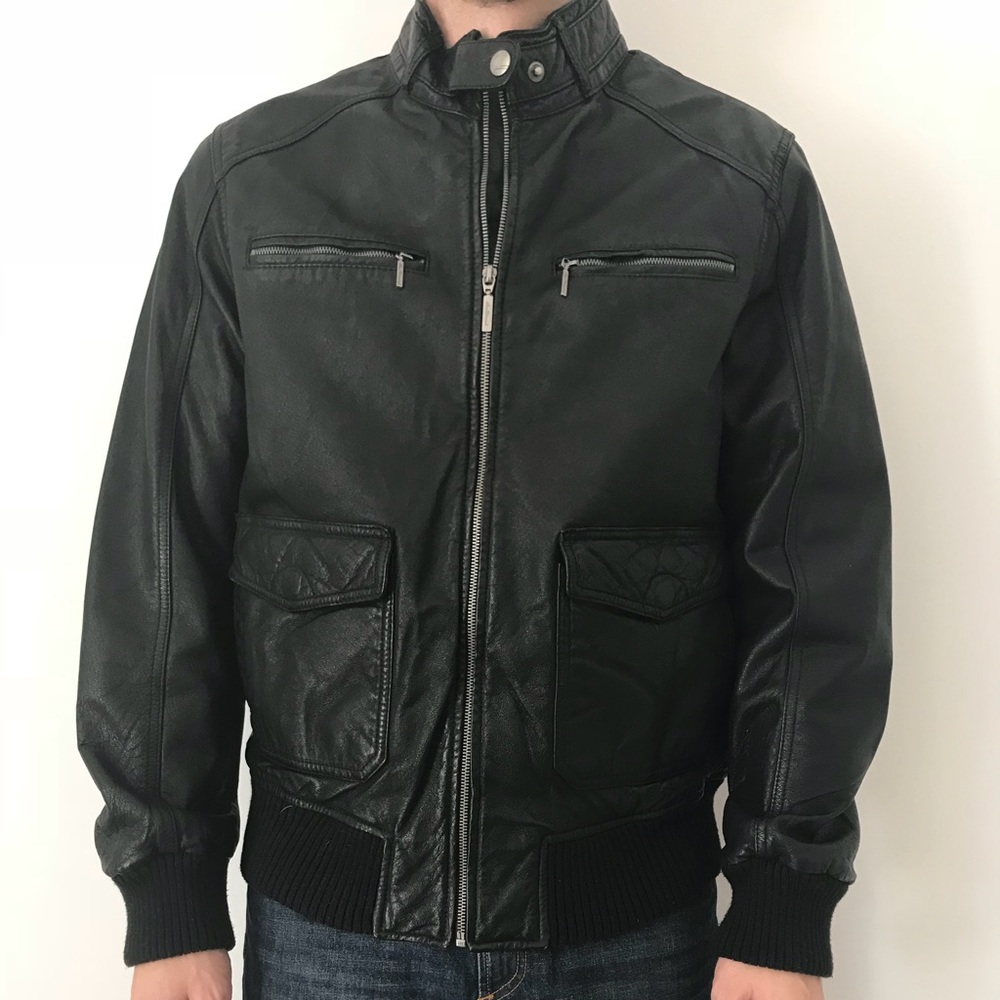 Ben Sherman Leather Bomber Jacket
