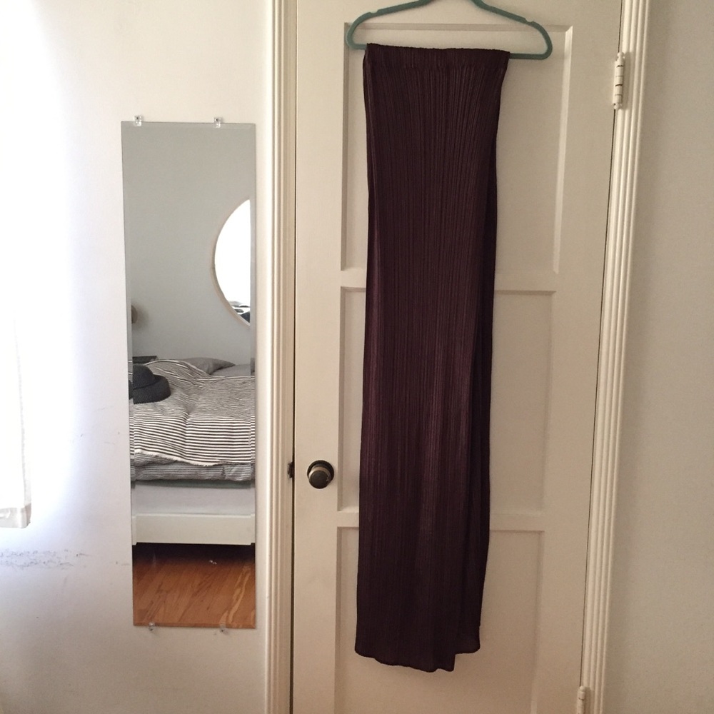 Issey Miyake Pleats Please Brown Scarf Shawl Top - Picture 8 of 8