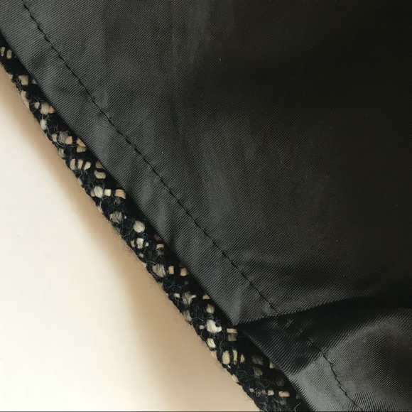 GAP Wool Blend Mini Skirt Woven Black Gray White - Picture 5 of 7