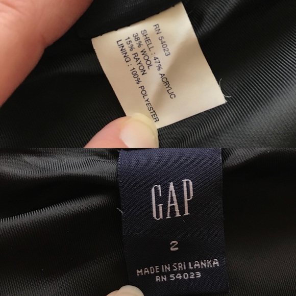 GAP Wool Blend Mini Skirt Woven Black Gray White - Picture 7 of 7