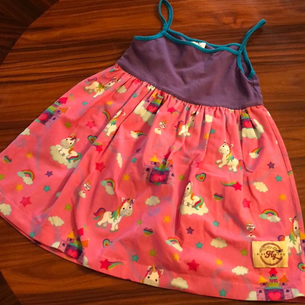 Kids Fly Too tunic/dress sz 6, unicorns