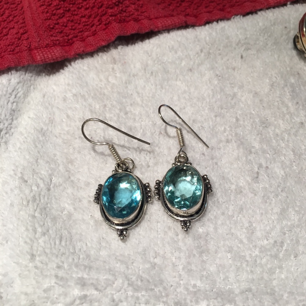 Sterling silver blue topaz Earrings