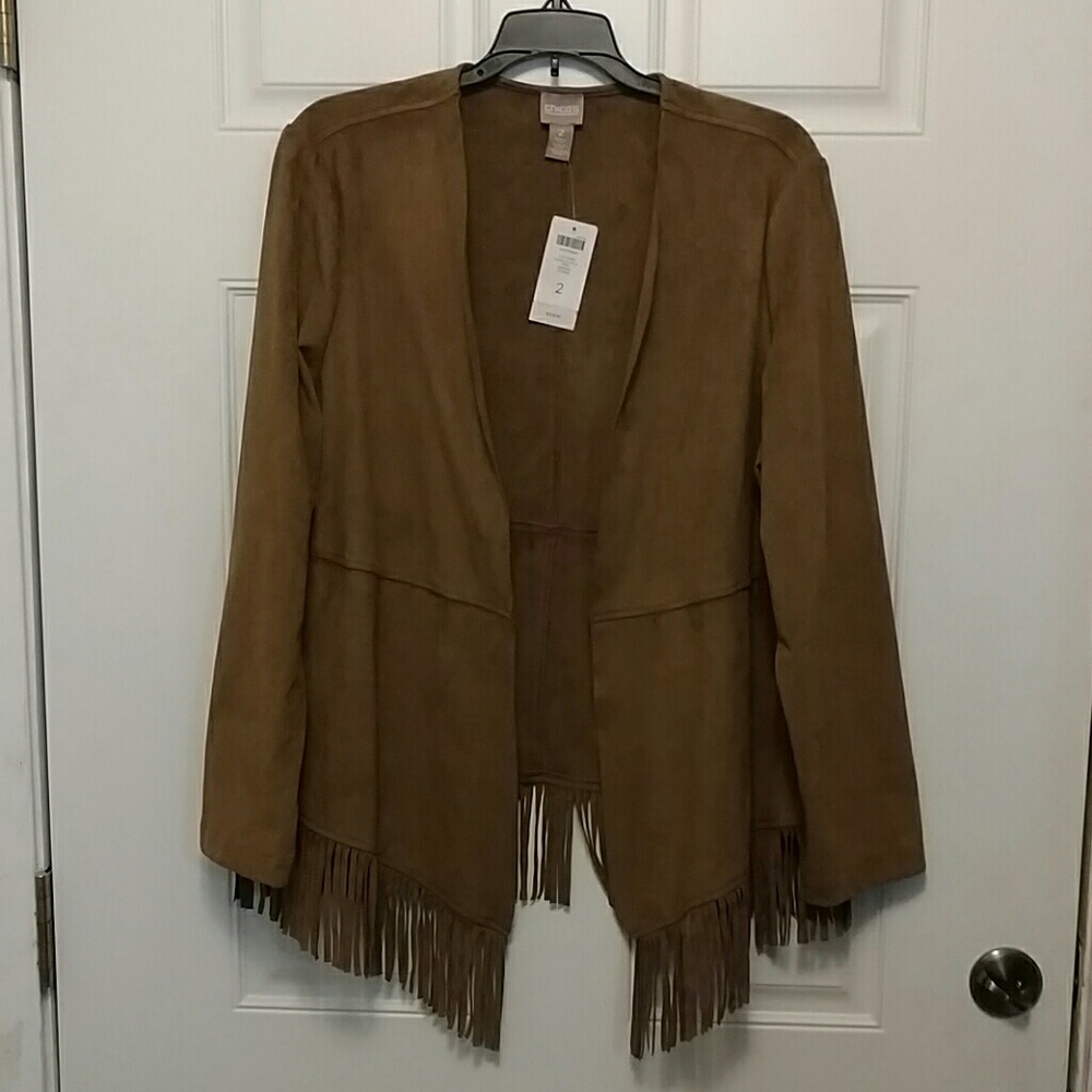 Chico's 2 piece faux suede dress, (Jacket & Skirt)