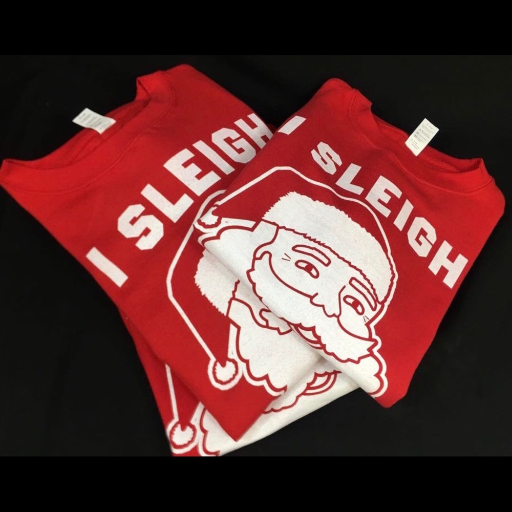 I Sleigh All Day Ugly Funny Christmas Sweater - Picture 2 of 3