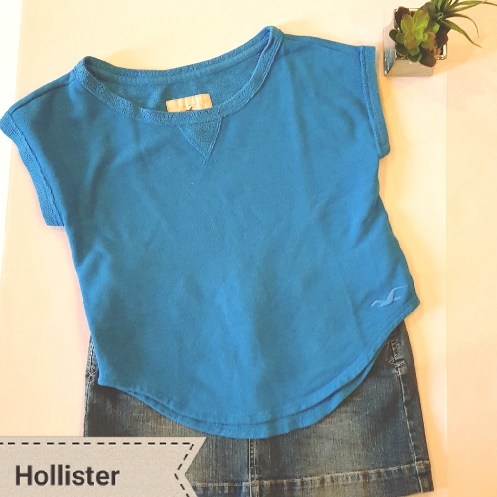 Hollister Sexy Sweat Blue XS sccop soft Shirt Top